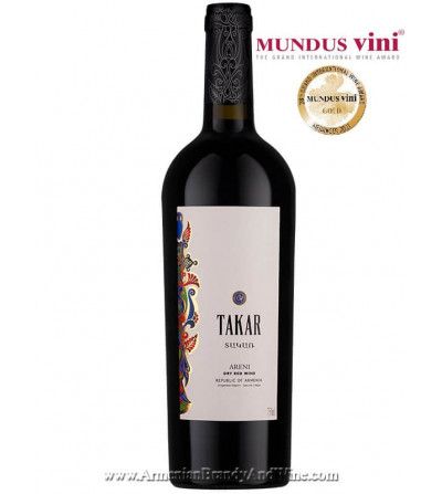 Droge Rode Takar Wijn fles van Armenia Wine