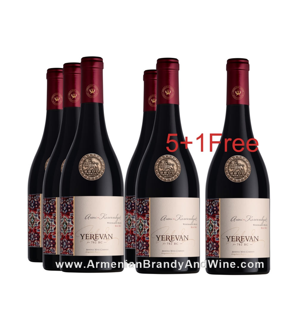 Yerevan Areni-Karmrahyut Red Dry Wine 5+1