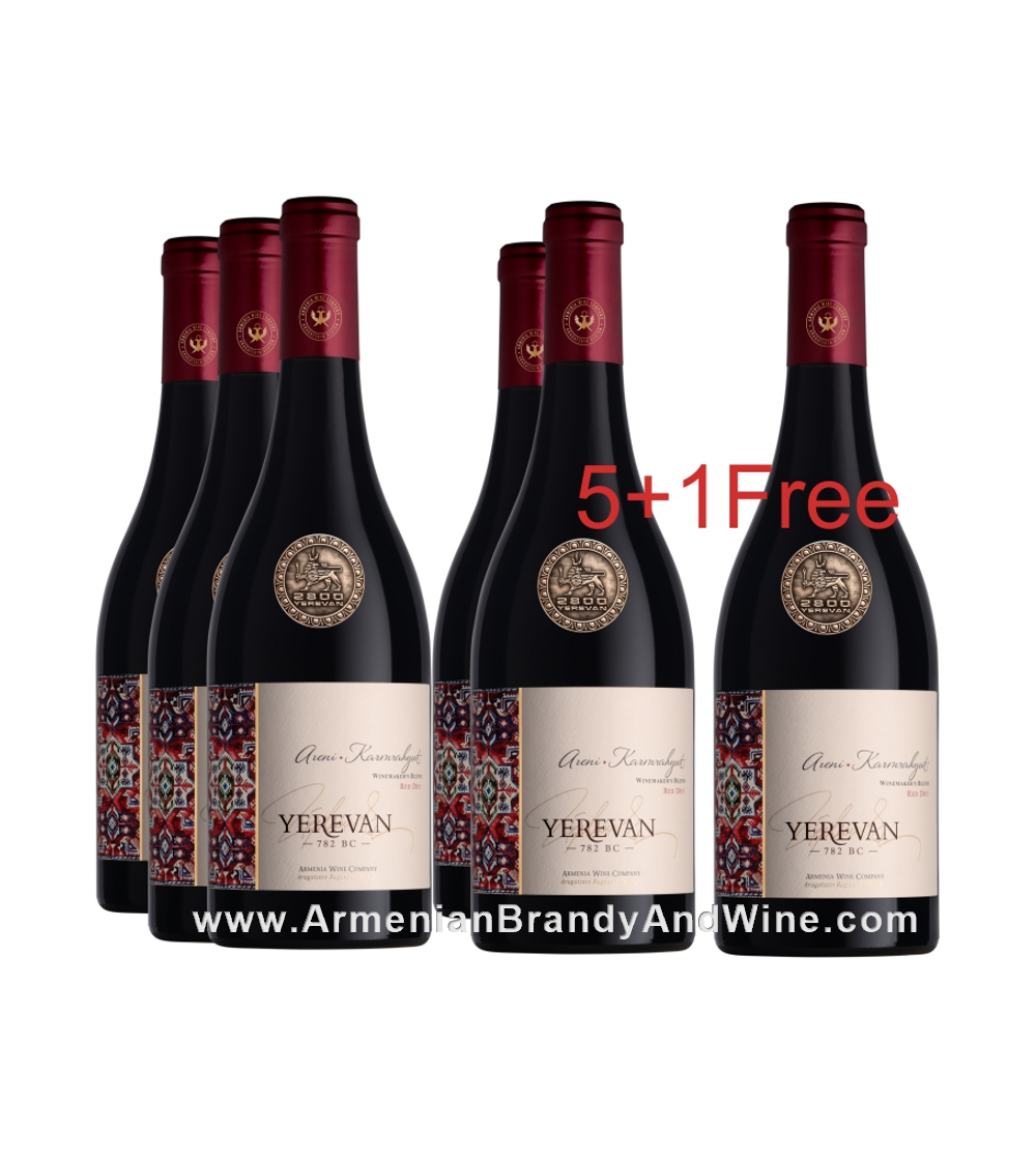 Yerevan Areni-Karmrahyut Vin Rouge Sec 5+1