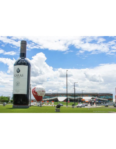 Karas classic red wine bottle in Airport