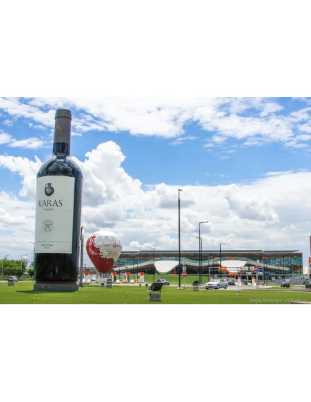 Karas classic red wine bottle in Airport