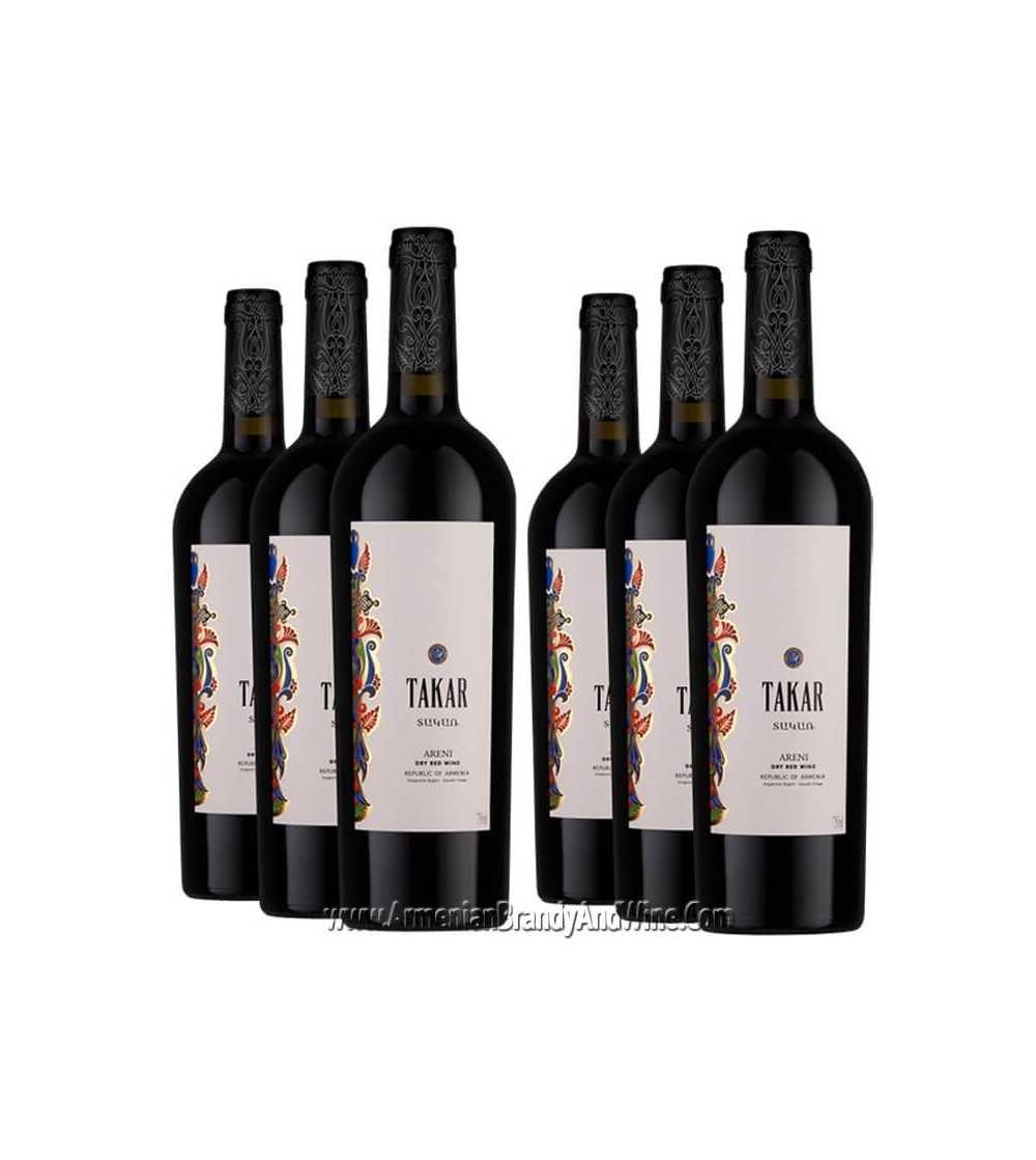 Bouteille de vin rouge sec Takar de Armenia Wine