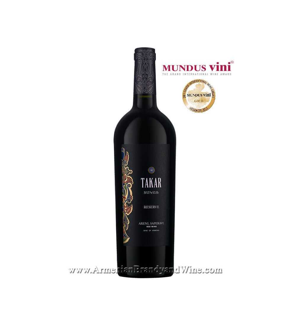 Bottle of Takar Red Dry Wine from Armenia Wine