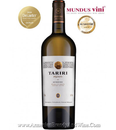 Bottle of Tariri White Dry Wine from Armenia Wine